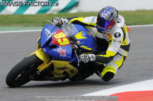 2009-05-09 Monza 3574 Superstock 600 - Free Practice - Stefan Kerschbaumer - Yamaha YZF R6